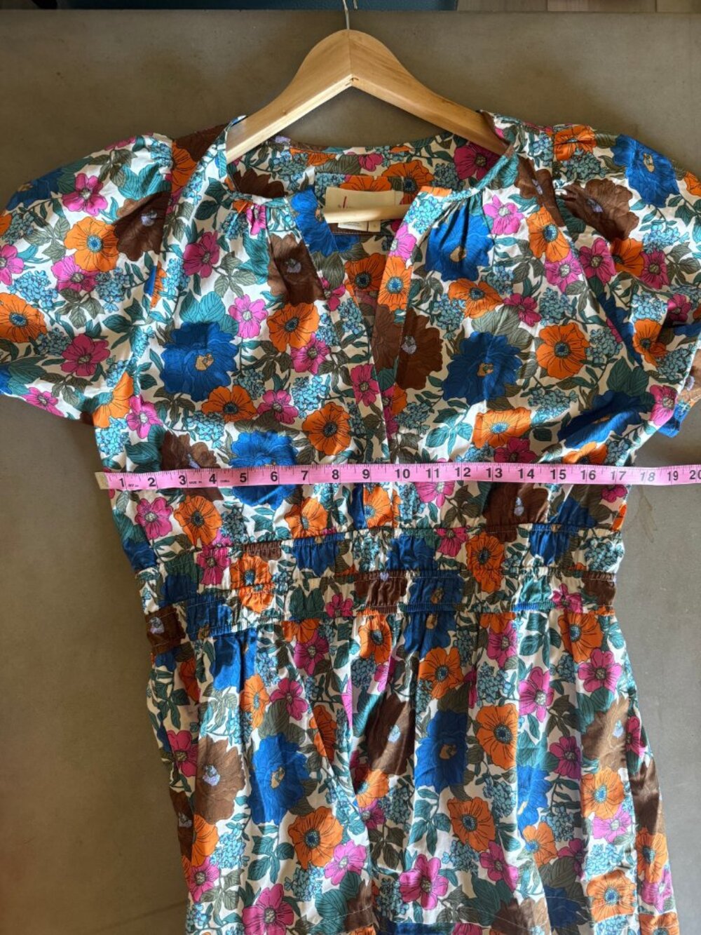 Anthropologie Somerset Mini Dress Smocked Waist - Picture 3 of 4